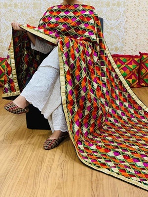 Chinon Phulkari Dupatta - 1