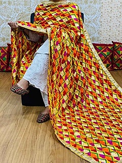 Chinon Phulkari Dupatta - 4