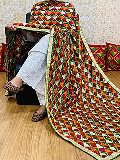 Chinon Phulkari Dupatta - 8
