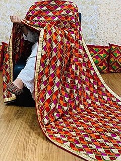 Chinon Phulkari Dupatta - 9