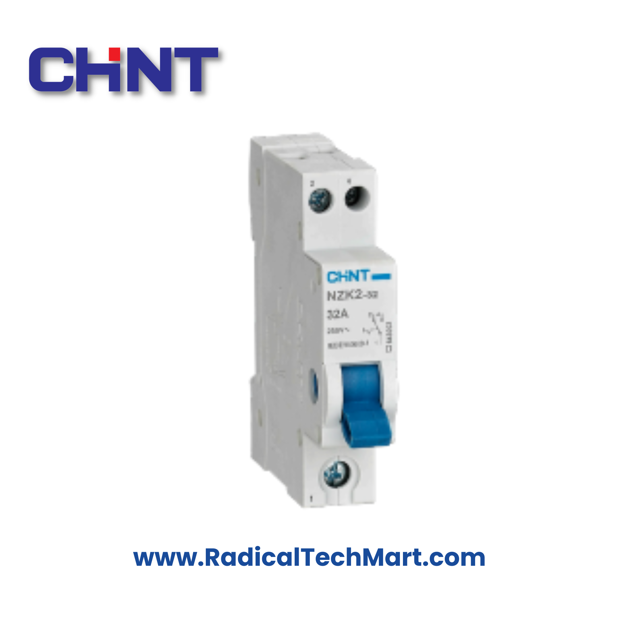 Chint NZK2 32A 2 Pole MCB Changeover