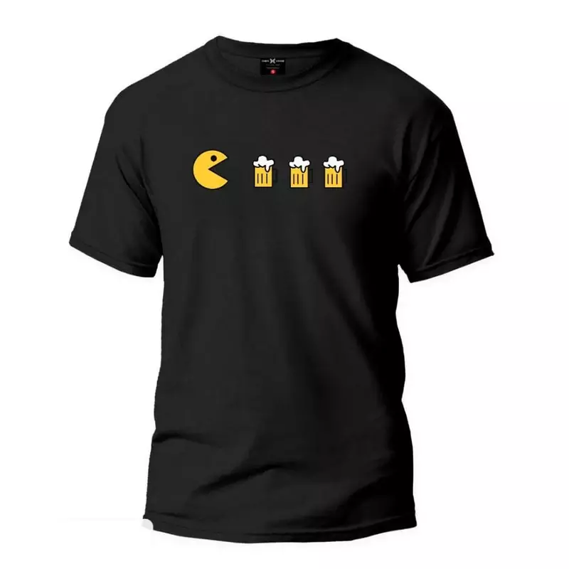 BEER PAC-MAN ROUND NECK T-SHIRT XL