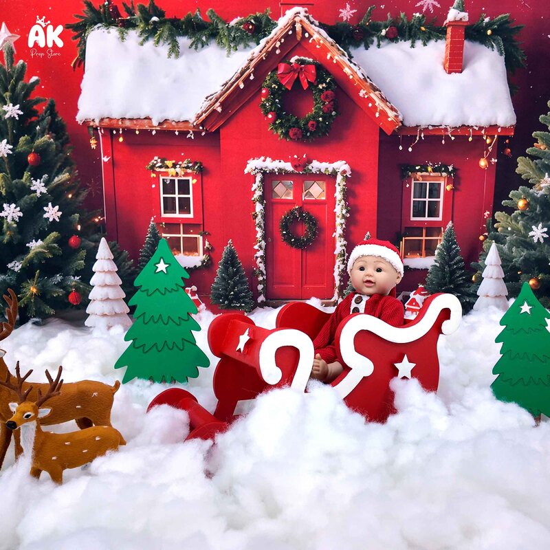 Red Christmas House Theme