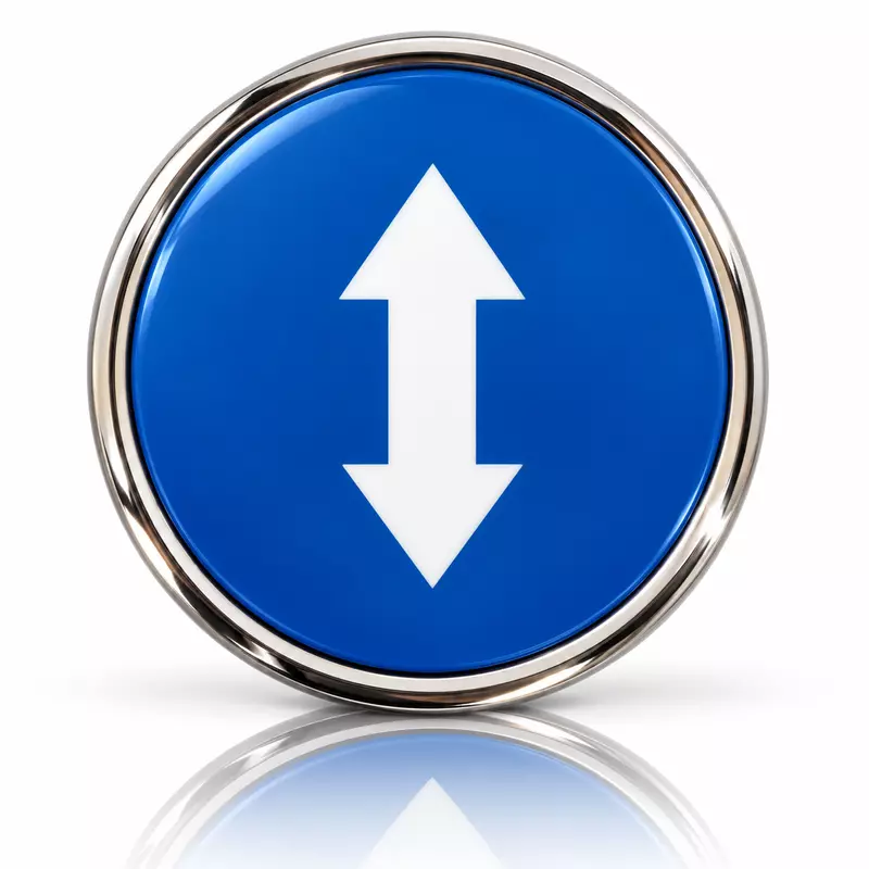 Flush push button head marked blue