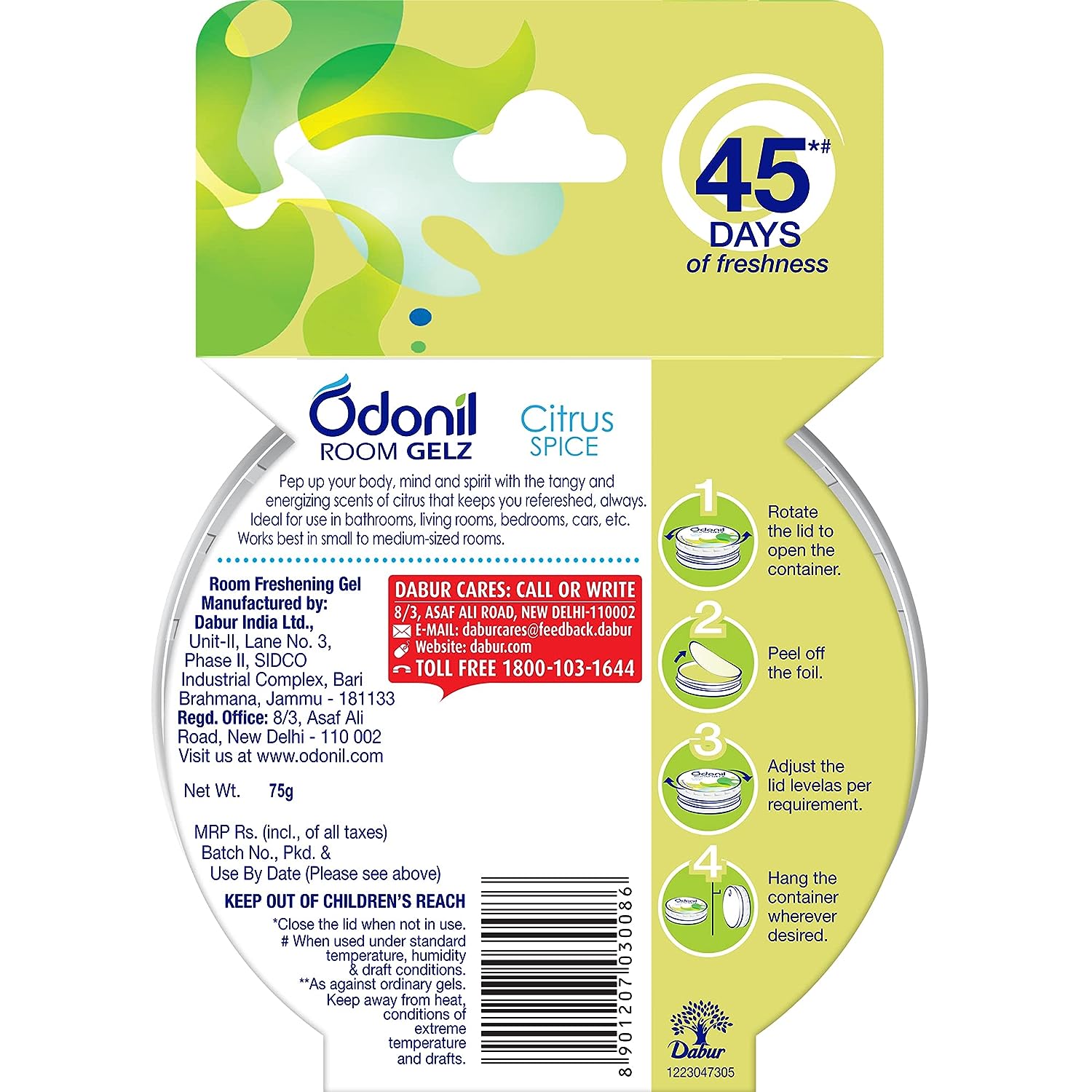 Odonil Room Freshening Gelz 75GM
