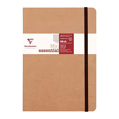 Clairefontaine My Essential Tobacco Threadbound Notebook - A5, Ruled 79346C