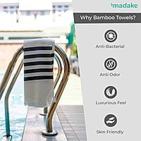 Bamboo Ultra Soft & Thin Turkish Towel- Quick Dry, Super Absorbent, Anti Bacterial, Ideal for Bath,Travel,Gym,Beach,Pool & Yoga (classic bath)