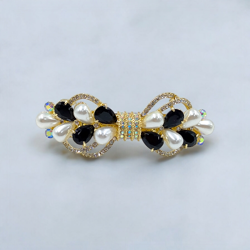 Classic Pearl Bow Barrette