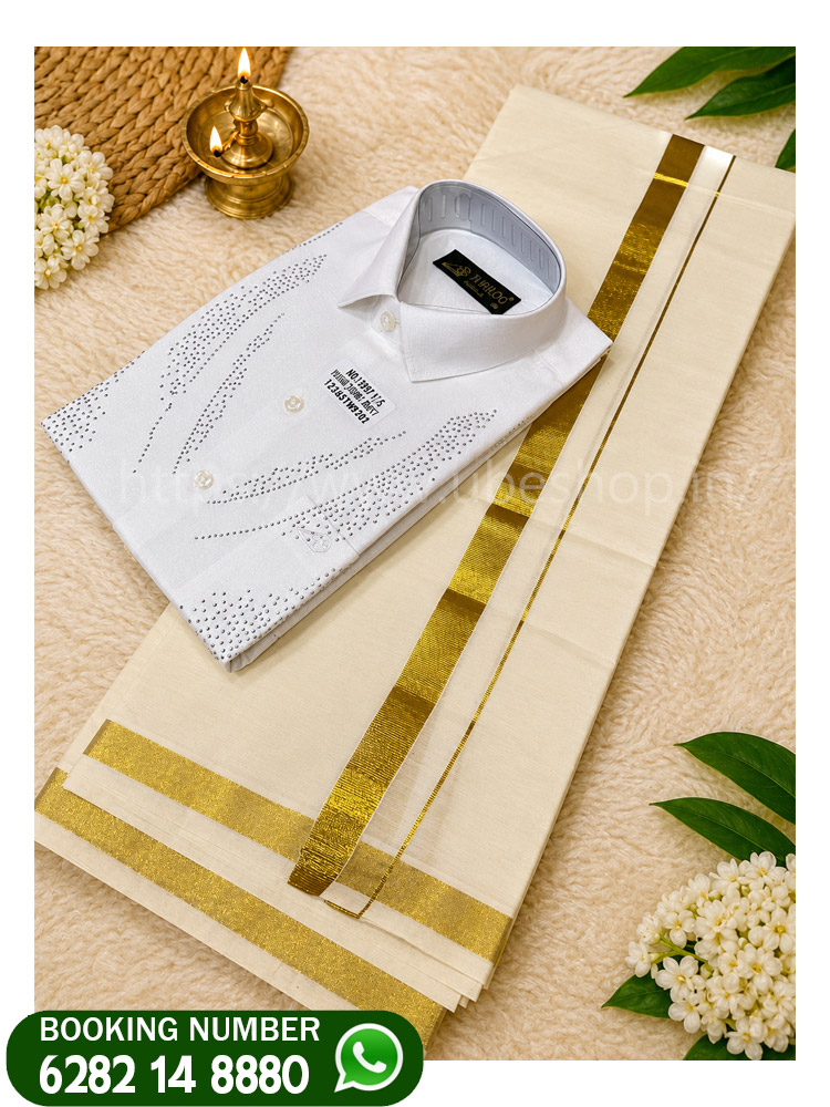 Classic-Shirt-&-Kasavu----Mundu-Combo---Siz-40- Classic-Shirt-&-Kasavu----Mundu-Combo---Siz-40-