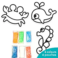 Clay Stickers - Aqua World
