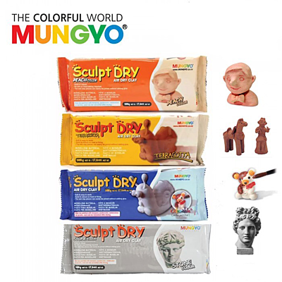 MUNGYO SCULPT DRY AIR HARDENING CLAY, 500 GRAMS