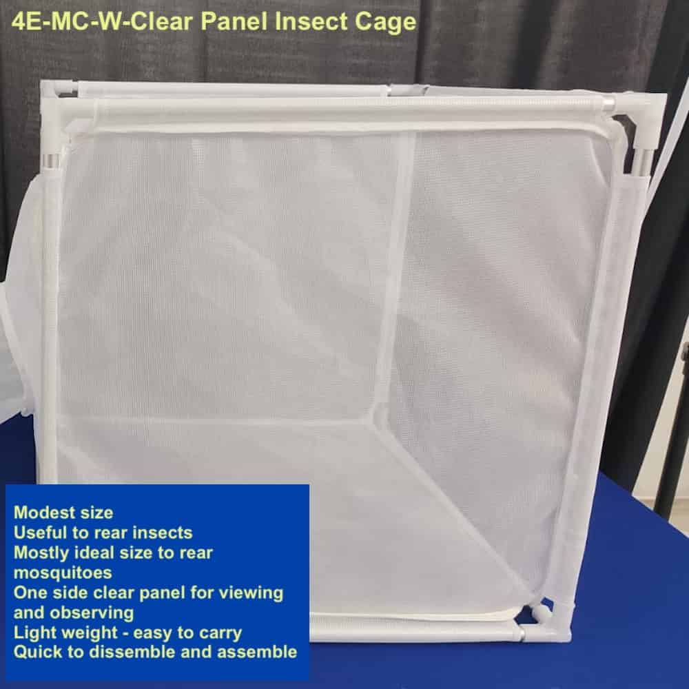 4E-MC-W-303030 Eco Mesh Clear White Insect Cage