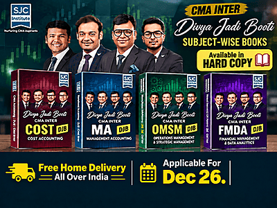 CMA Inter Subject-wise Question Practice Scanner (DJB) Hard Copy Book: MQP + PYQ + MCQ | SJC Institute