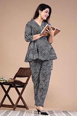 Premium Cotton Co-Ord Set Catalogue 10-Black Premium Cotton Co-Ord Set Catalogue 10-Black