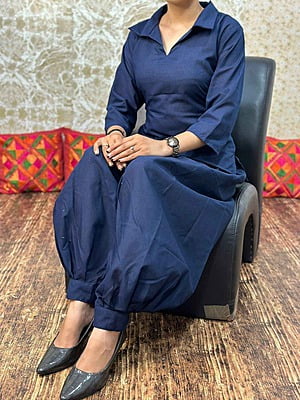 Premium Cotton Co-Ord Set Catalogue 11-NavyBlue Premium Cotton Co-Ord Set Catalogue 11-NavyBlue