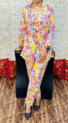 Premium Cotton Three Piece Co-Ord Set Catalogue 1-Pink-1 Premium Cotton Three Piece Co-Ord Set Catalogue 1-Pink-1