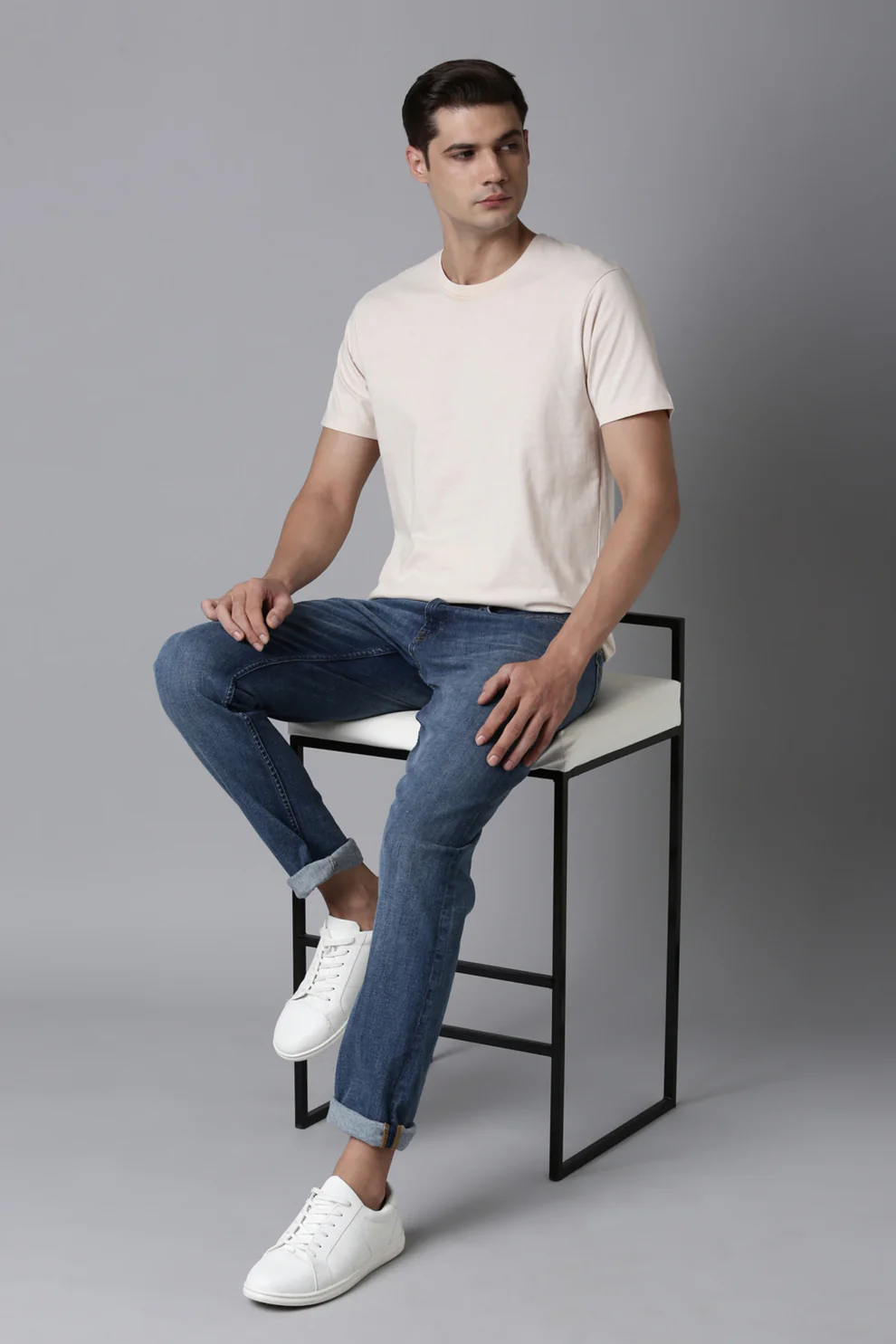 Cotton Plain Round Neck Tshirt