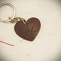 Coconut Shell Key Chain