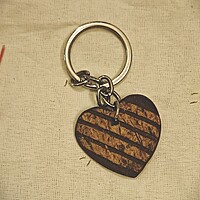 Coconut Shell Key Chain