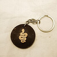 Coconut Shell Key Chain