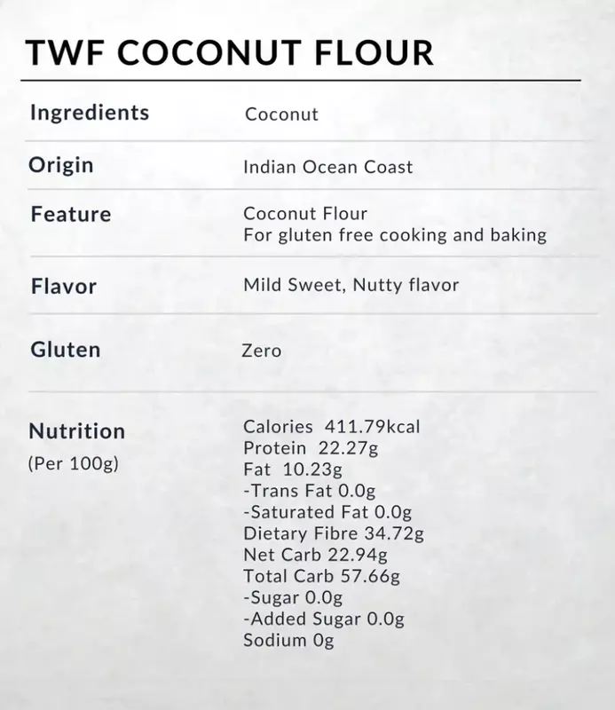 Coconut Flour 200 Gms - TWF