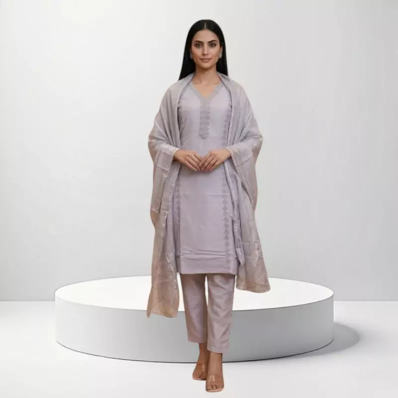 Cotton Salwar Suit Set | 3-Piece Set, Dupatta Included