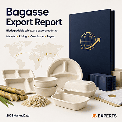 Bagasse Tableware Export Analysis Report | Complete Guide to Exporting Biodegradable Sugarcane Plates, Bowls & Containers from India