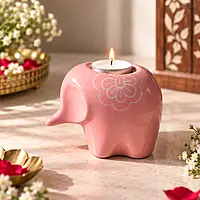 Elephant Ceramic Candle Holder