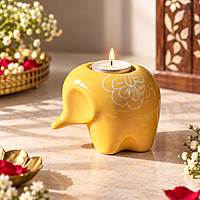 Elephant Ceramic Candle Holder