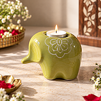 Elephant Ceramic Candle Holder