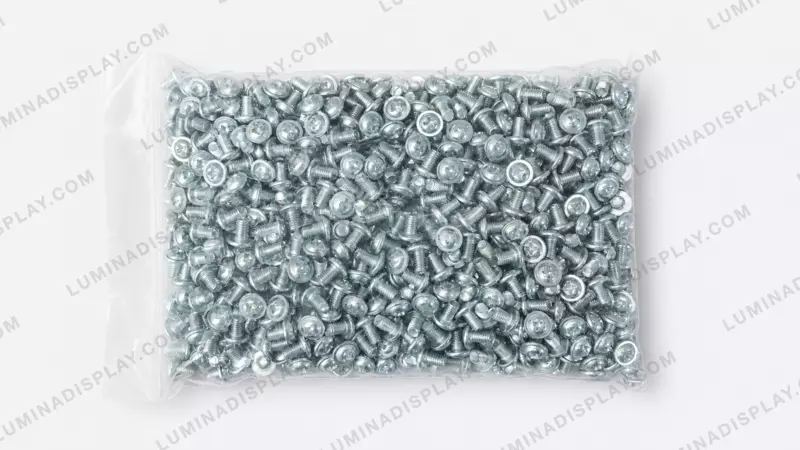 M4 x 6 mm zinc-plated washer-head LED module mounting screws, pack of 1000 – Lumina Display Systems