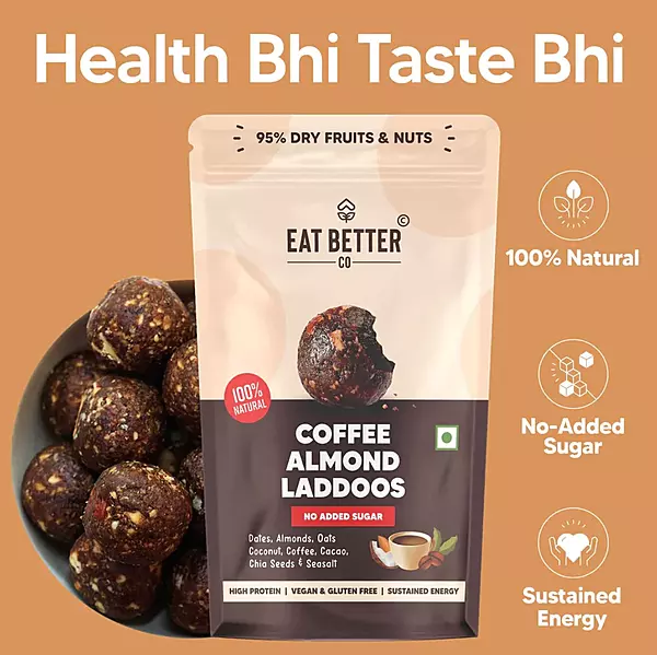 Better Laddoos-Coffee Almond 70 Gms - Eat Better