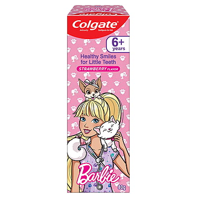Colgate Barbie Strawberry Flavor Kids Toothpaste 80g (6+ Years)