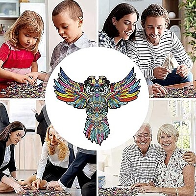 Colorfull Owl Wooden Puzzle 100 Pcs