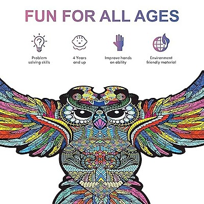 Colorfull Owl Wooden Puzzle 100 Pcs