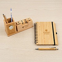 Wooden desk organizer with bamboo diary and pen corporate gift set Wooden desk organizer with bamboo diary and pen corporate gift set