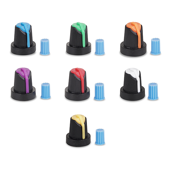 ABS Plastic Multicolor Control Knobs with Plastic Bush ABS Plastic Multicolor Control Knobs with Plastic Bush