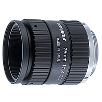 side mount view of Computar M2514-MP2 C-Mount Lens highlighting thread and contacts