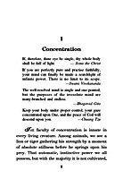 Concentration and Meditation