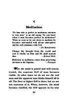 Concentration and Meditation