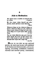 Concentration and Meditation