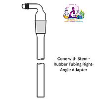 Cone with Stem - Rubber Tubing Right-Angle Adapter