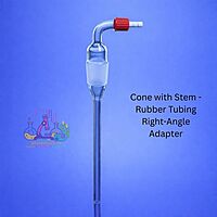 Cone with Stem � Rubber Tubing Right-Angle Adapter