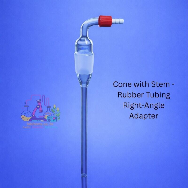 Cone with Stem � Rubber Tubing Right-Angle Adapter