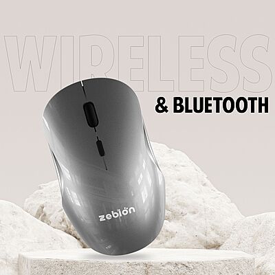 MOUSE CORDLESS ZEBION CONNECT-3(GREY) MOUSE CORDLESS ZEBION CONNECT-3(GREY)