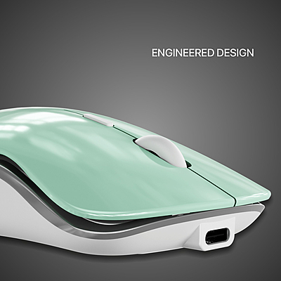 MOUSE CORDLESS ZEBION CONNECT-3(COOL GREEN)