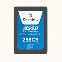 Consistent 2.5" 256GB SSD with SATA III Interface, 6Gb/s Read/Write Speed Upto - 552/500 MB/s,