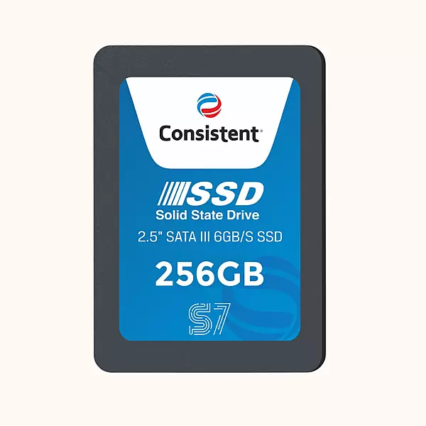 Consistent 2.5" 256GB SSD with SATA III Interface, 6Gb/s Read/Write Speed Upto - 552/500 MB/s,