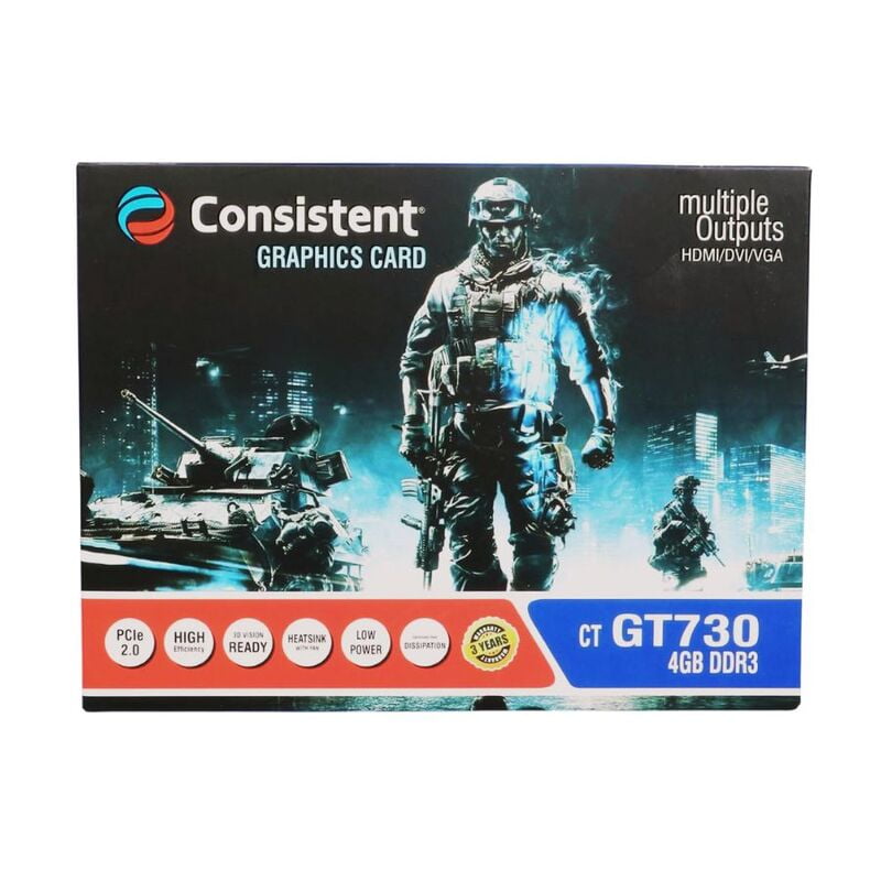 Consistent 730 Graphics Card | 4GB DDR3 | 64-bit | 4GB PCI-Express PCIe | DDR3 SDRAM | Graphics Card Consistent 730 Graphics Card | 4GB DDR3 | 64-bit | 4GB PCI-Express PCIe | DDR3 SDRAM | Graphics Card