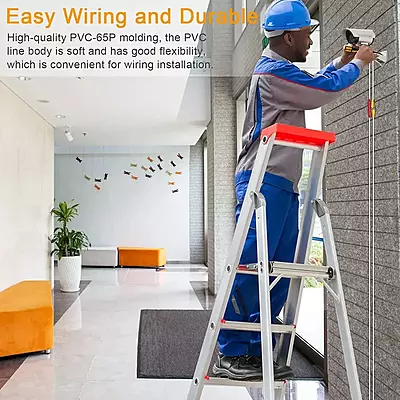 Champion 24AWG Copper 3+1 CCTV Camera Coaxial Cable 109mtr roll For High-Speed Audio Video Signal BNC Video & Power Cord